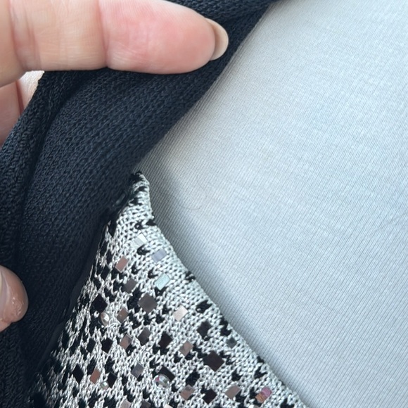 St. John Evening black bling sweater, size 8 - Picture 5 of 7